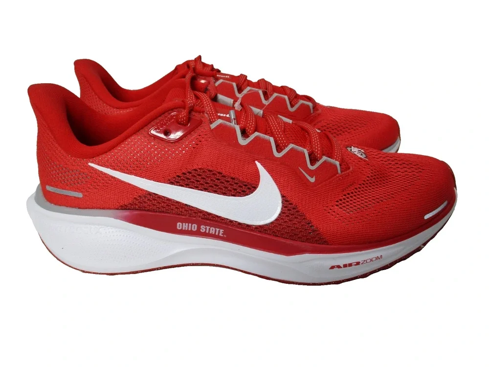 Nike Air Zoom Pegasus 41 Ohio State Buckeyes Red Mens Sz 8 Womens Sz 9.5